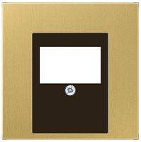 Лицевая панель Jung LS990 metal для 2-м. розетки USB/аудио латунь картинка